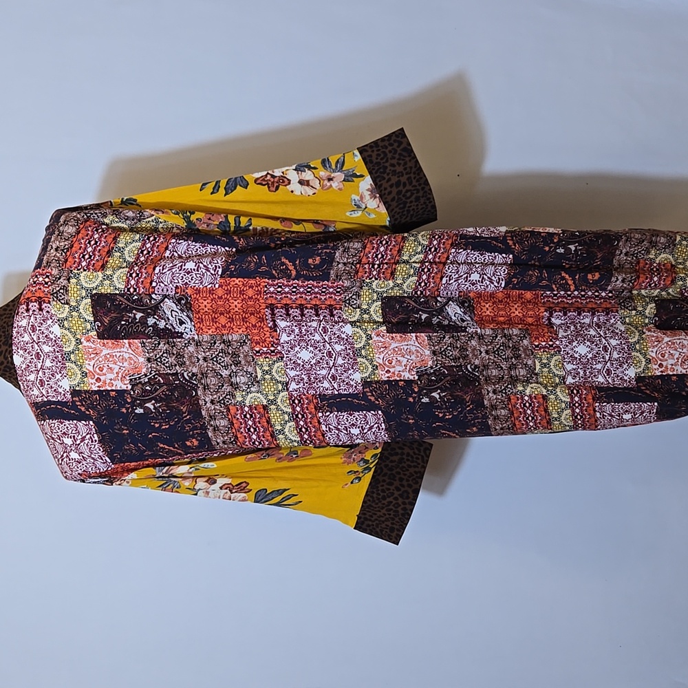 Oddy Boho Patchwork Kimono Duster Longline Cardig… - image 8